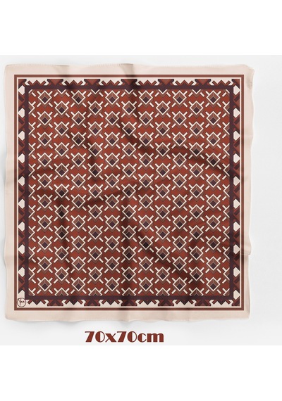 Kanvas Patlaması Desen 70 70cm Bandana/fular Çok Renkli