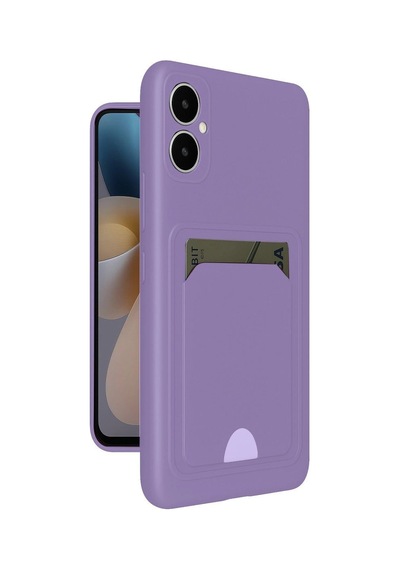 Samsung Galaxy A05 Kelvin Kartvizitli Silikon - Lila