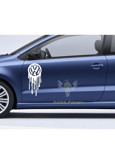 Vw - Volkswagen Logo Kan, Erime Araba Sticker