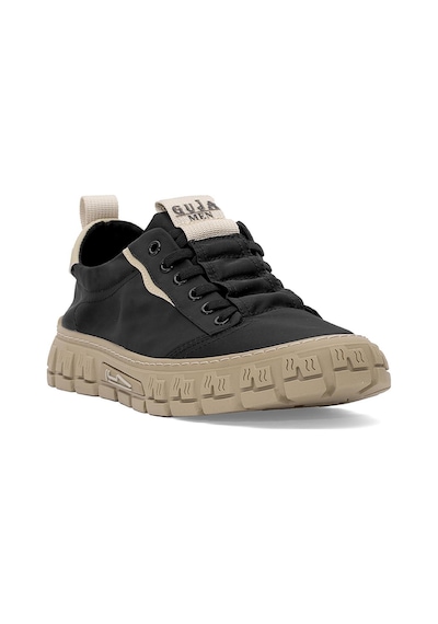 Guja 26y518 Erkek Lastikli Tabanı Desenli Sneaker Ayakkabı Siyah