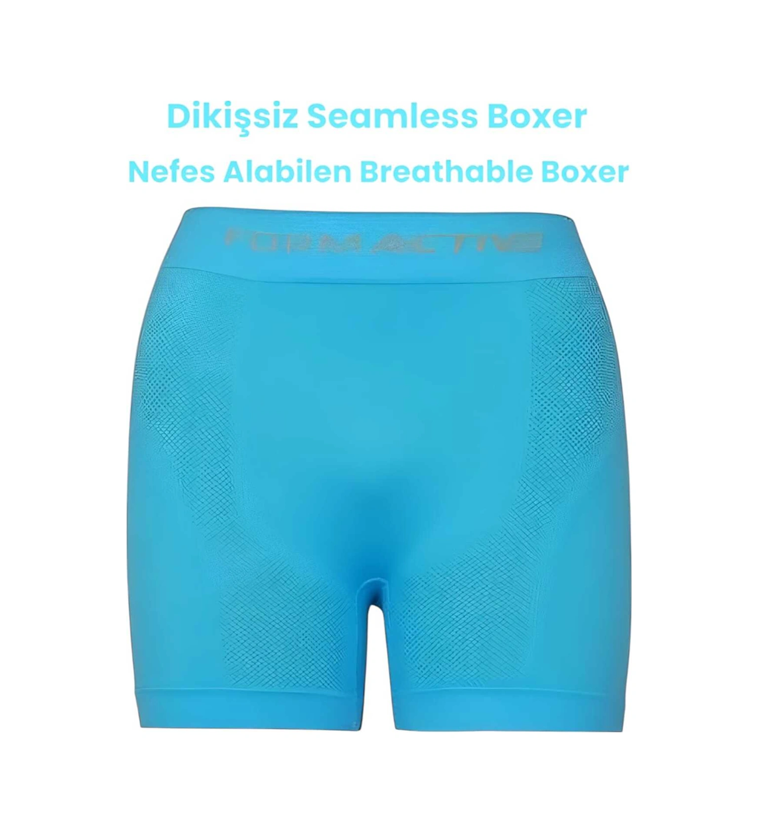 Tezzgelsin Erkek Dikişsiz/seamless Nefes Alabilen Boxer Mavi