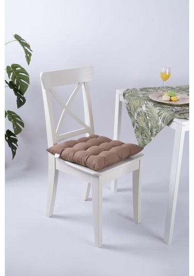 Altınpamuk Lüx Pofidik Sandalye Minderi Özel 9 Dikişli Bağcıklı 42x42cm 001
