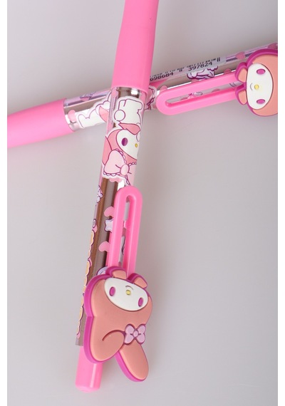 "dekomus Islak Mendil Hediyeli" Lisanslı My Melody "tekli" Shınny Versatil Uçlu Kalem 0.7 Mm Pembe
