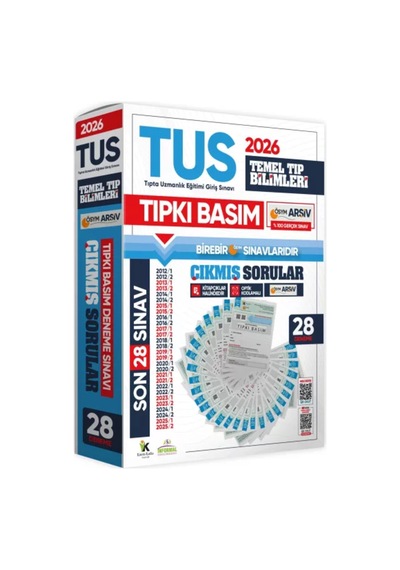 2026 Tus Temel Tıp Bilimleri ÖSYM Çıkmış Soru Tıpkı Basım Son 14 Yıl 28li Deneme Kitapçığı