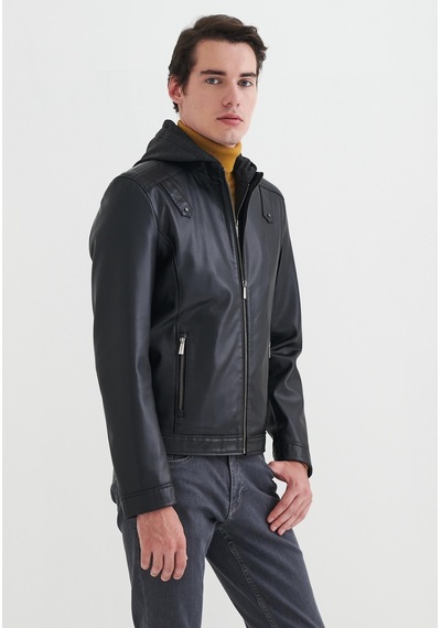 Pierre Cardin Erkek Suni Deri Mont 001