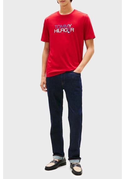 Tommy Hilfiger Erkek T Shirt Mw0mw42369 Xld Kırmızı Kirmizi