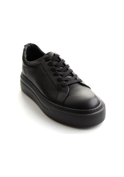 Bambi Siyah Floter Hakiki Deri Erkek Sneaker E01089009540