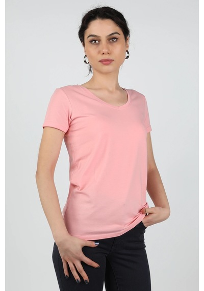 Kadın Süprem Kısa Kollu Tişört Pembe