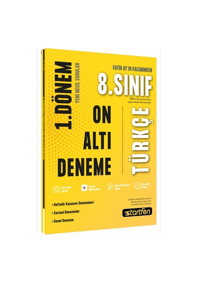 8. Sınıf 1. Dönem 16'Lı Türkçe Denemesi- Startfen Yayınları
