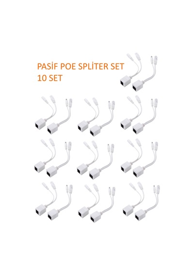 Pasif Ip Kamera Poe Enjektör Poe Splitter Çifti Poesiz Kamera Kullanımı İçin 10 Adet
