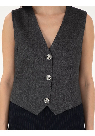 Pierre Cardin Kadın Antrasit Yelek Dokuma 50296088-vr006 Antrasit