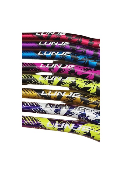 Lunje Alüminyum 31.8 780 Mm Riser Mtb Gidon Bisiklet Gidonu Bukalemun Sarı Çok Renkli