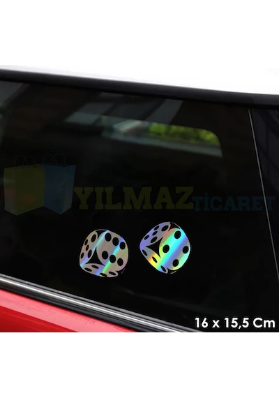 Zar Atma Araba Zar Hologram Oto Sticker Araba Etiket Çıkartma