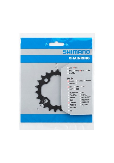 Shimano Deore Fc-m590 / Fc-m591 104mm Bcd 22t Orta Yaprak Dişlisi Siyah