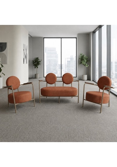 Venüs 2+1+1 Soft Kumaş Ofis & Büro İş Yeri Bekleme Koltuğu Takımı Cappuccino Metal İskelet - Kiremit Venüs 2+1+1 Soft Kumaş Ofis & Büro İş Yeri Bekleme Koltuğu Takımı Cappuccino Metal İskelet - Kiremit