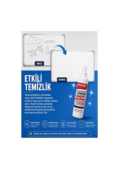 Beyaz Tahta Temizleyici Spreyi 250 Ml 2 Adet Penmark Tahta Spreyi Sınıf Okul Tahta Spreyi Beyaz Yazı Tahtası Spreyi Çok Renkli