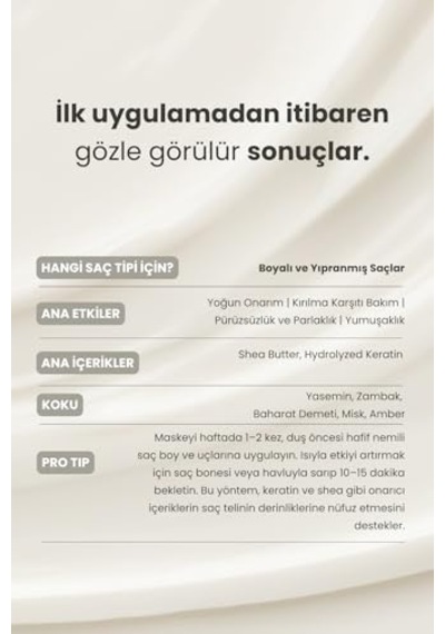 Intensive Repair Yıpranmış Saçlar Için Yoğun Bakım Maskesi 350 Ml 2 Paketi