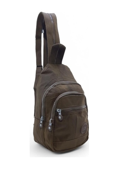 Baginn Body Bag Göğüs Çantası Klinkır Kumaş Çok Cepli 30 18 Cm Bady Bag Sırt Çantası Hafif Kumaş Kahverengi