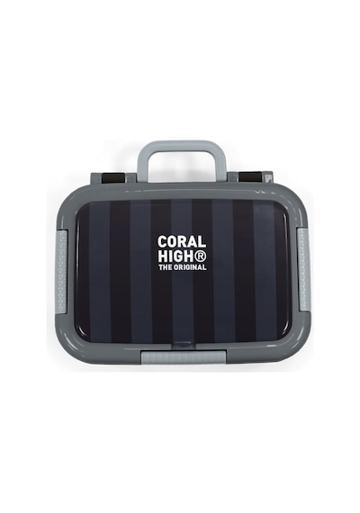 Coral High Kids Siyah Çizgi Desenli Paslanmaz Çelik Beslenme Kabı 39118 Siyah - Sarı