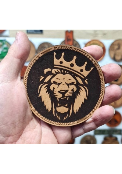 Aslan- Deri Peç - Arma - Askeri Patch Arslan Peç Patch 8 Cm Çap Çok Renkli
