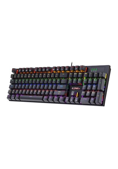 Rapidfire Red Switch Mekanik & Rainbow Rgb Aydınlatma 105 Tuşlu Mekanik Klavye - Siyah