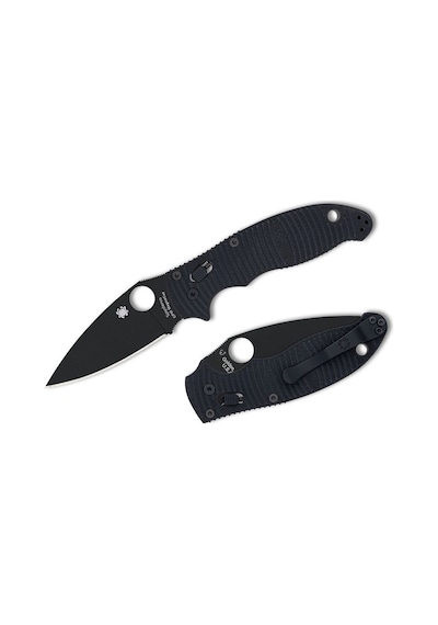 Spyderco Manix 2 Salt Black G-10 Cpm Magnacut Black Blade Plainedge Kamp Çakı Siyah