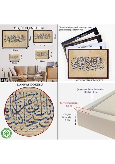 Çerçeveli Senden Başka İlah Yoktur, Kuşkusuz, Ben Hata Edenlerdenim Enbiya Suresi 87.ayet -3312
