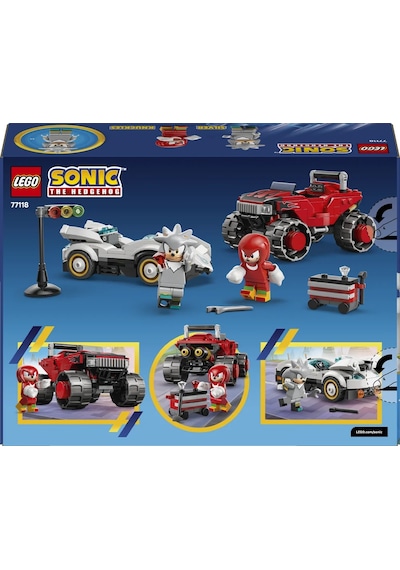 LEGO® Sonic the Hedgehog Silver’ın Arabası, Knuckles’ın Canavar Kamyonuna Karşı 77118 – 8+ Yaratıcı Oyuncak Yapım Seti (378P)