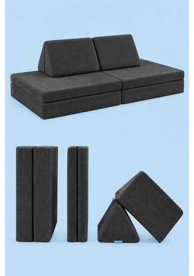 Funbed Sofa Çocuk Oyun Koltuğu, Modüler Katlanır Yatak Ve Oyun Minderi Seti, Süngerli Güvenli Çocuk Kanepe Antrasit - 889056427 Antrasit Funbed Sofa Çocuk Oyun Koltuğu, Modüler Katlanır Yatak Ve Oyun Minderi Seti, Süngerli Güvenli Çocuk Kanepe Antrasit - 889056427 Antrasit