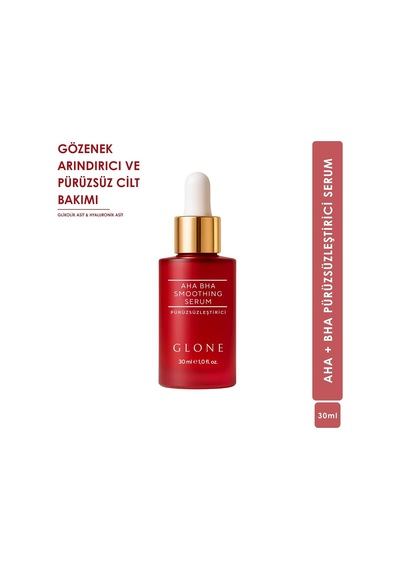 Aha Bha Pürüzsüzleştirici Serum, 30ml Hyaluronik Acid, Glycolic Acid & Centella Asiatica I Çeriği