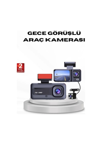 Full Hd Üç Kameralı Araç Kamerası G-sensörlü Ve Gece Görüşlü 92498777