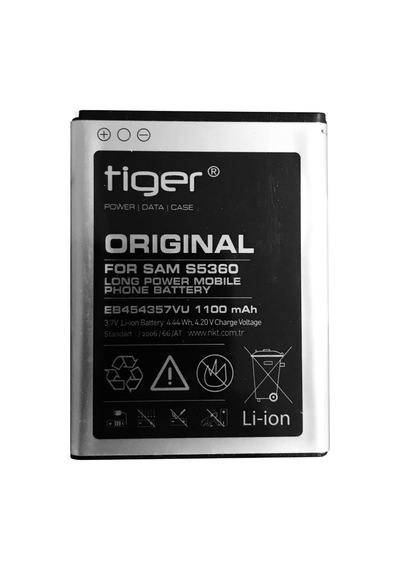 Tiger Samsung Uyumlu S5360-S5300-S5380-B5510 Eb454357Vu Batarya 1100 Mah