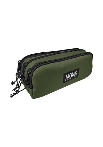 Jacbag Trıple Pouch-üç Bölmeli Kalem Kutusu Triple Pouch-haki renkli