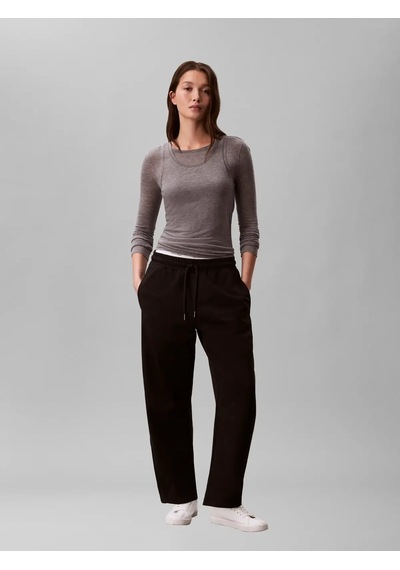 Calvin Klein Monogram French Terr, Ub1 Siyah Kadın Eşofman Altı