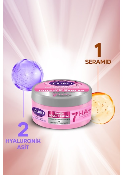Duru Nem Bombası 7 Li Hyaluronik Asit Kompleksi Yoğun Nemlendirici Saç Maskesi Güçlü Parlak 2x200 Ml
