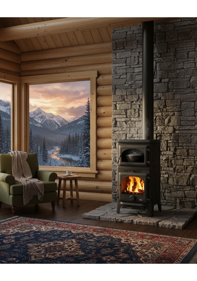 Reyo Stove Danışment Fırınlı Küllüklü Döküm Şömine Soba