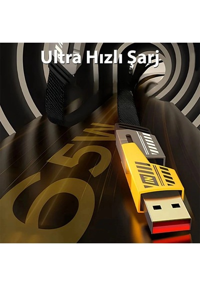 Durukar 4in1 65w Hızlı Şarj Kablosu Type-c To Usb-a + Type-c To Lightning, 27w Pd Destekli Çoklu