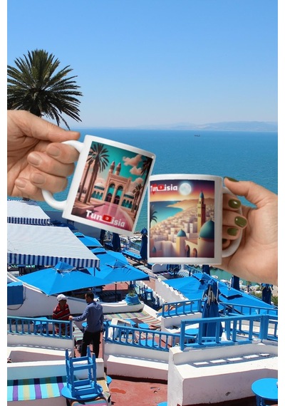 Tunus Kupa Bardak 2 Adet Seyahat Hatıra Tunisia Mug