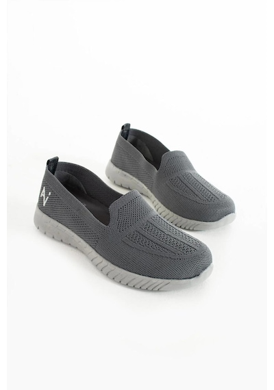 Adımist Kadın Örme Ses Yapmaz Ortopedik Rahat Hafif Günlük Sneaker Ayakkabı Gri
