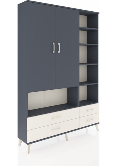 Arges Dolap 10 Raflı 4 Çekmeceli 2 Kapaklı 132x30x195 Antrasit-antrasit/aytaşı Antrasıt/aytası Arges Dolap 10 Raflı 4 Çekmeceli 2 Kapaklı 132x30x195 Antrasit-antrasit/aytaşı Antrasıt/aytası