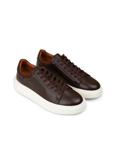 Deery Erkek Hakiki Deri Kahverengi Sneaker Ayakkabı - 04651mkhve01