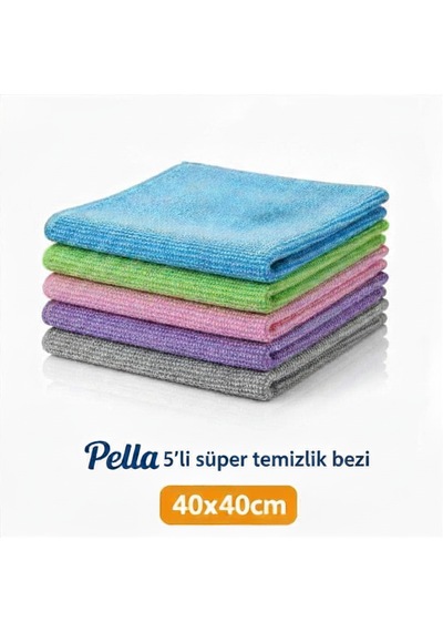 5'li Süper Mikrofiber Cam Bezi 40x40 Cm Evinizdeki Yeni Temizlik Yardımcınız Mavi-gri-pembe-yeşil-mor