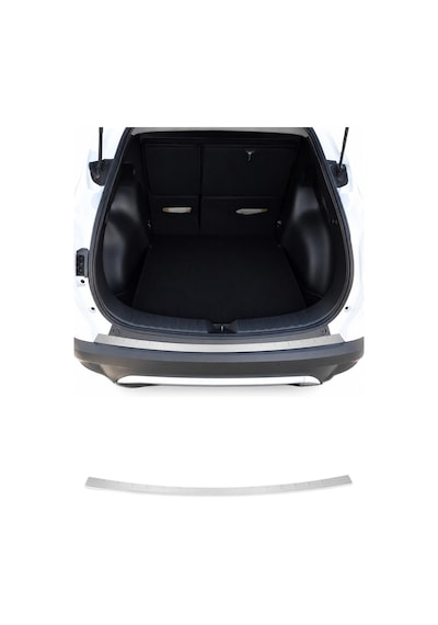 Toyota Corolla Cross Suv 2021-2027 Uyumlu Krom Arka Tampon Eşiği Paslanmaz Çelik Taşlı Mat