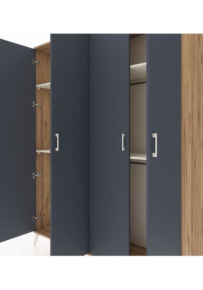 Hyperion Gardrop 4 Raflı 4 Kapaklı 4 Askılı 176x44x221 Çam-antrasit/aytaşı Antrasit/aytaşı Hyperion Gardrop 4 Raflı 4 Kapaklı 4 Askılı 176x44x221 Çam-antrasit/aytaşı Antrasit/aytaşı