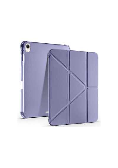 Apple Uyumlu iPad Air 11'' M3 2025 m2 2024 Üçgen Katlanabilir Kalem Şarj Bölmeli Standlı Kılıf Kapaklı