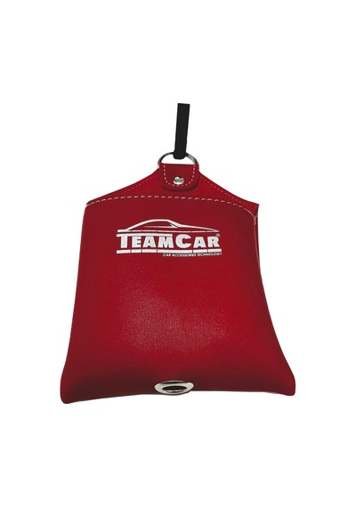Teamcar Araç İçi Düzenleyici Çok Amaçlı Deri Kese Kırmızı