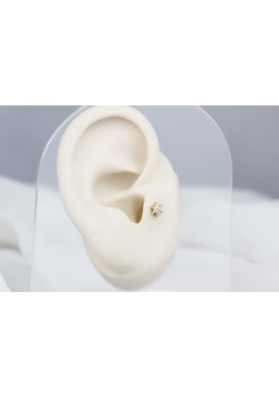 Glorria Altın Tektaş Tragus Piercing Çok Renkli 73137488