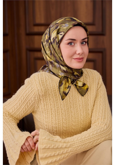 Silk Home Twill İpek Eşarp 11492-32 Haki Yeşili