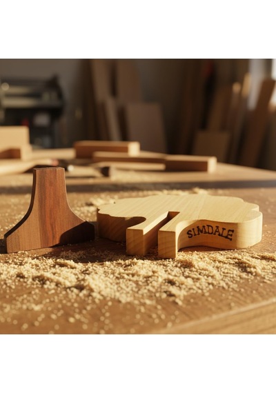 Simdale Wood İsimli Dekoratif Ahşap Meşe Ağacı - Modüler Kaideli