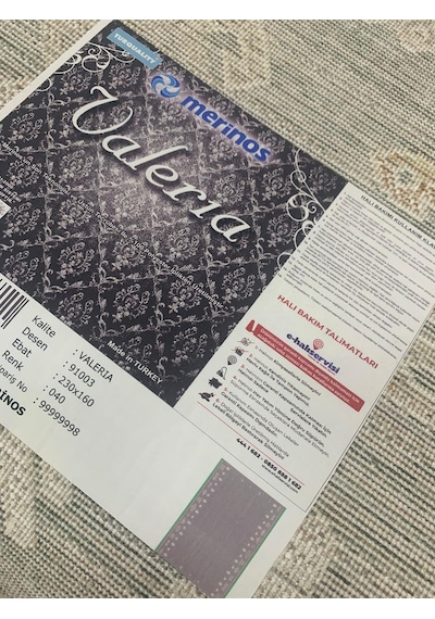 Merinos Halı Valeria 91003 040 Serisi Salon Oturma Yatak Odası Halısı Gri